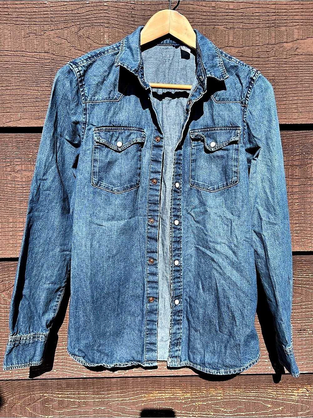 H&M Women's Western Denim Shirt Size XS